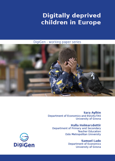 Cover image working paper_ Digitally deprived children in Europe