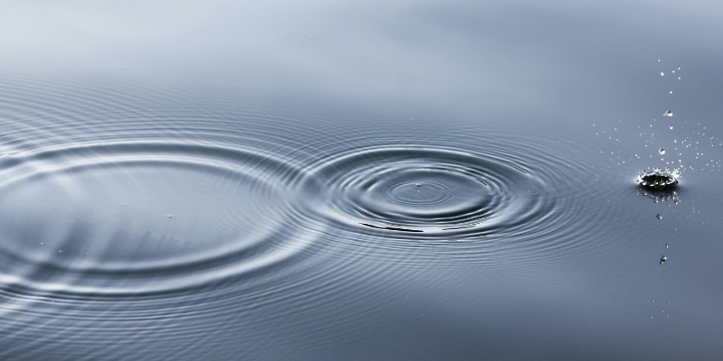 Photo of ripple effect in water