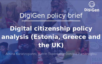 New policy brief “Digital citizenship policy analysis”