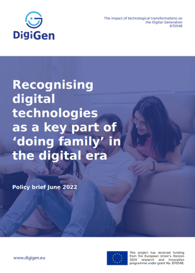 Recognising digital technologies as a key part of ‘doing family’ in the digital era