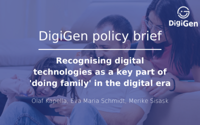 New policy brief “Recognising digital technologies as a key part of ‘doing family’ in the digital era”