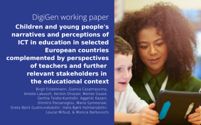New working paper “Children and young people’s narratives and perceptions of ICT in education in selected European countries complemented by perspectives of teachers and further relevant stakeholders in the educational context”